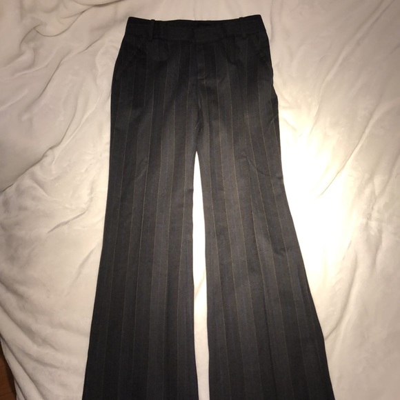Club Monaco grey pants with beige and blue pinstripe. Size 0. - Picture 6 of 8
